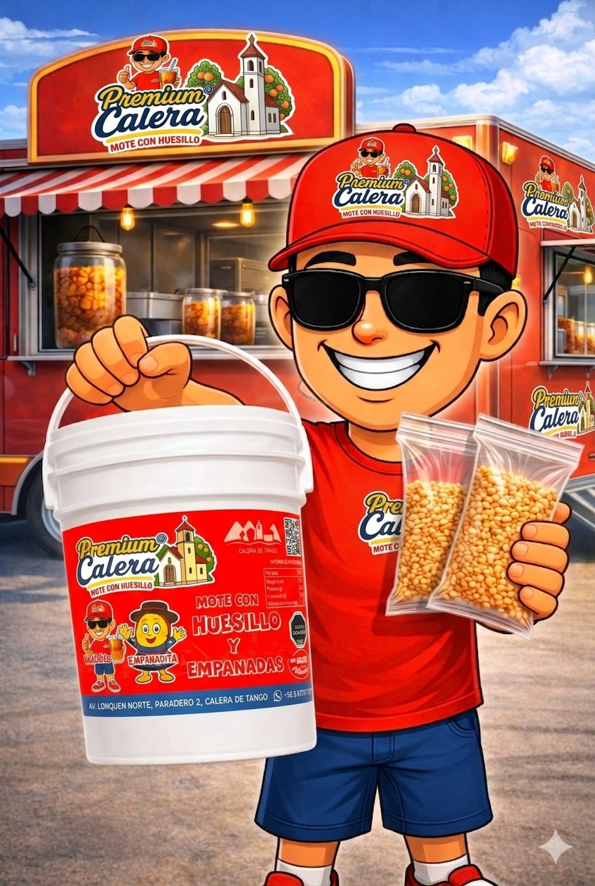Mote con Huesillo Premium 5 Litros Bidón Recargable + 2kg de Mote