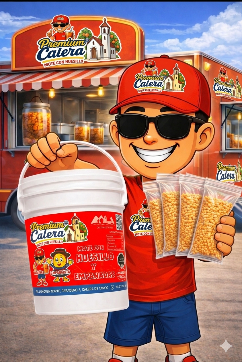 Mote con Huesillo Premium 10 Litros Bidón Recargable + 4kg de Mote