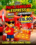 Pack Familiar Express – 3 Motes + 6 Empanadas 👨‍👩‍👧‍👦🍑🔥